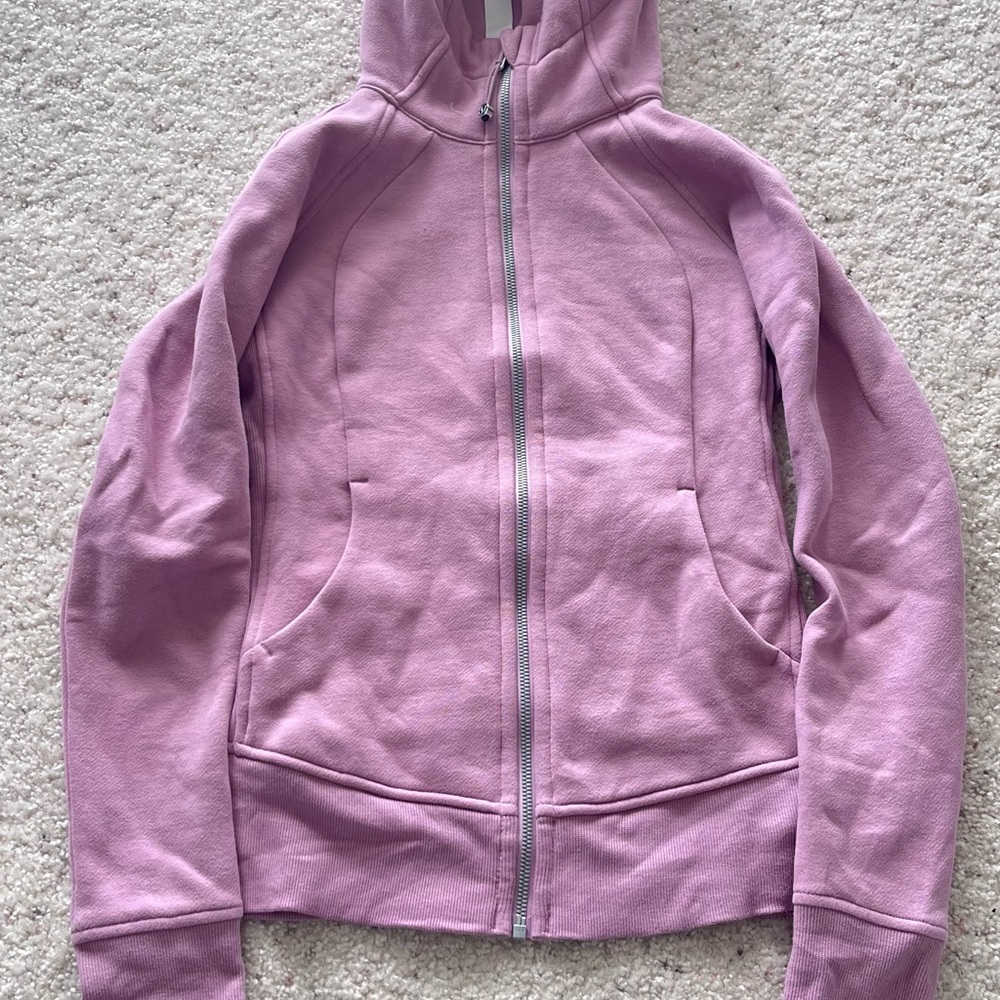 Lululemon Scuba Full-Zip Hoodie - rose blush sz 2